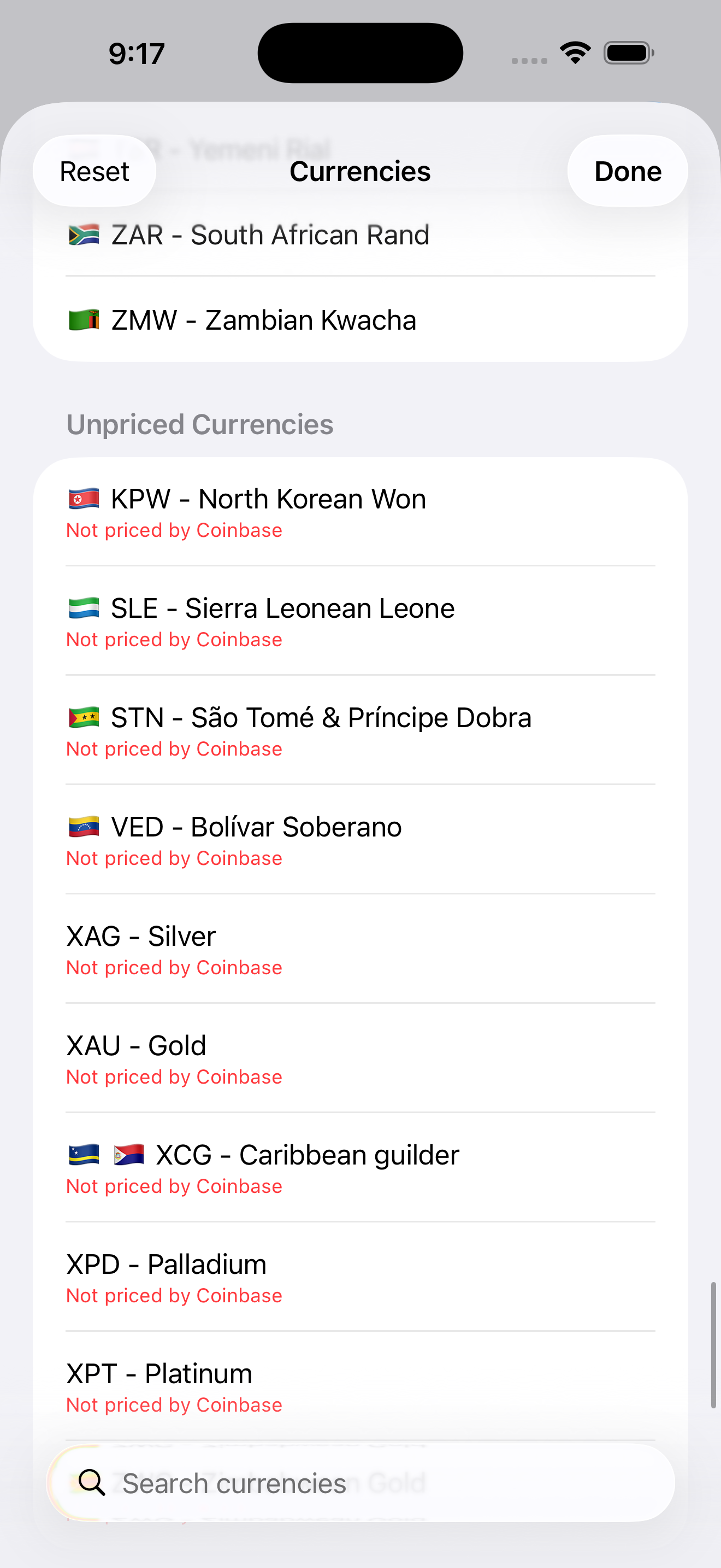 SatsPrice on iPhone